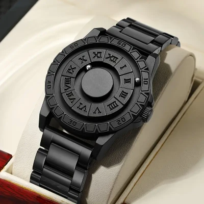 Magnetic Ball Full Black Watch Import