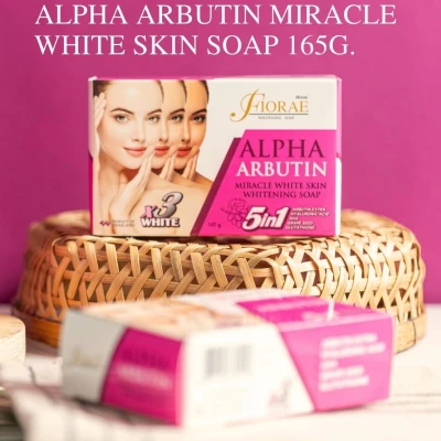 FIORAE Alpha Arbutin Miracle White Skin Whitening Soap - 165 g.