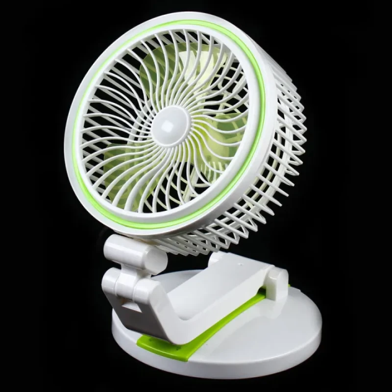 Folding Rechargeable Fan With High power flash Light