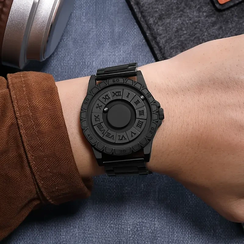 Magnetic Ball Full Black Watch Import