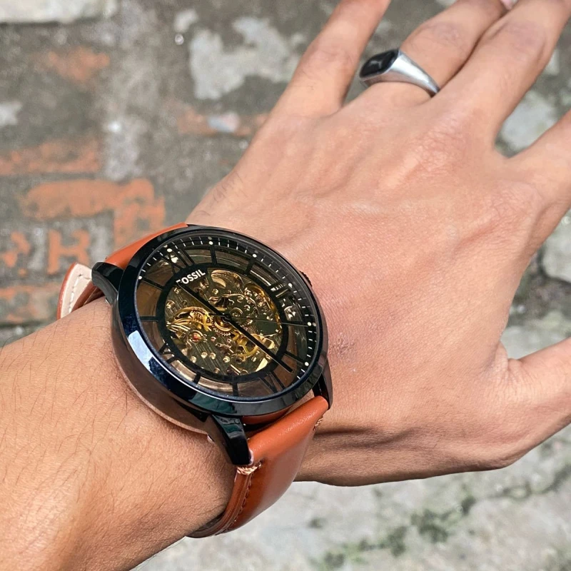 Fossil Townsman Dark Brown Leather Men's Watch | ME3098
