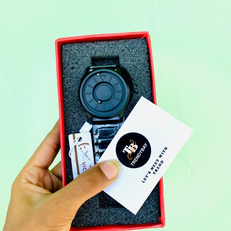 Magnetic Ball Full Black Watch Import
