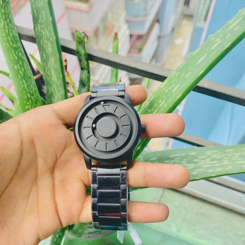 Magnetic Ball Full Black Watch Import