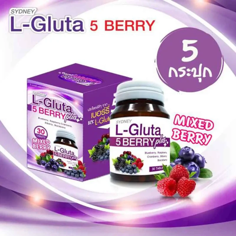 L-Gluta 5 Berry Plus Whitening Skin Anti Aging Vitamin